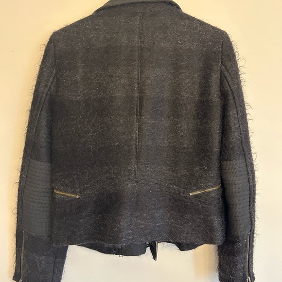 New Marc By Marc Jacobs Black Teddy Wool Mohair Coat size S - Picture 5 of 6